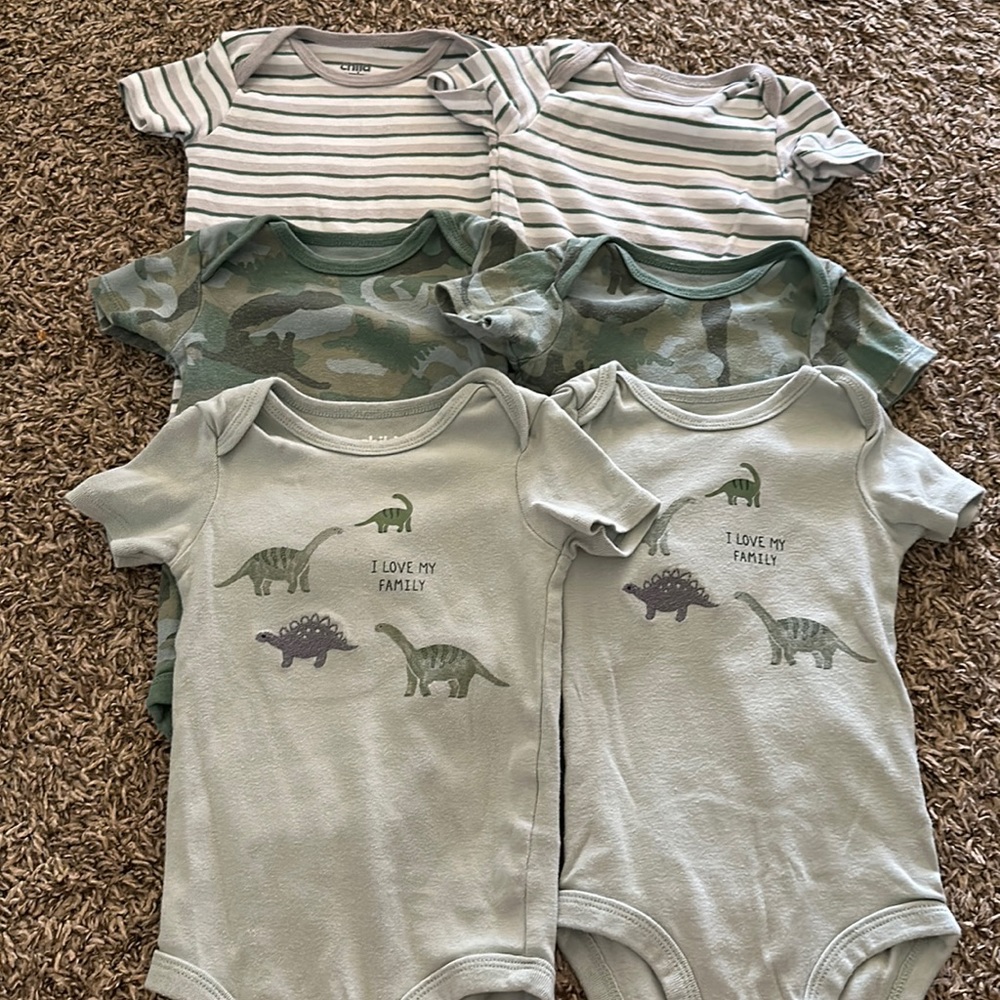 Twin boy 6-9 month onsies